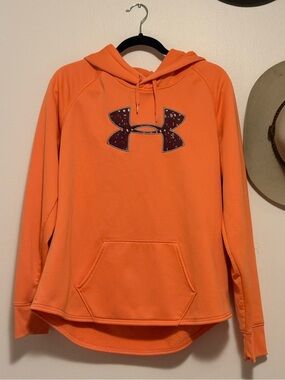 Under Armour Orange Fleece-Lined Hoodie